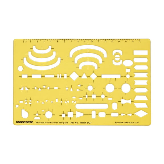 Traceease Electrical Drafting Process Flow Planner Template Drawing Stencil,Designing Template Measuring Ruler