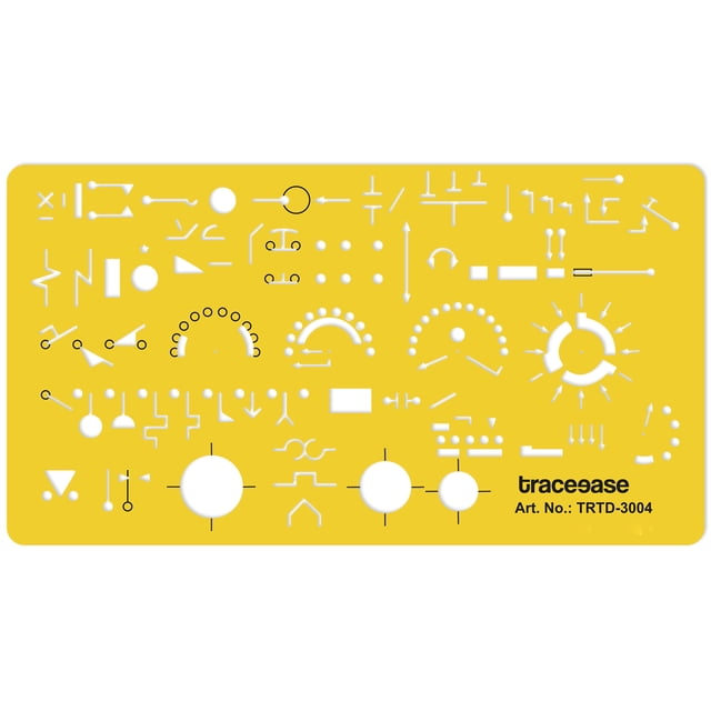 Traceease Electrical Schematic Drafting Stencil with Circuit Symbols ...
