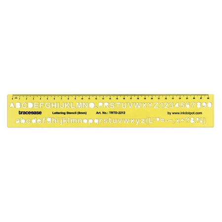 Traceease English Alphabet Numbers Lettering Template Drafting Tools Alphabet Stencils,8mm Alphabet Size