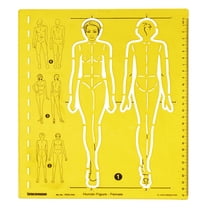 Traceease Female Human Figure Template Stencils Fashion Designers Drafting Tools, Female Human Figure Template