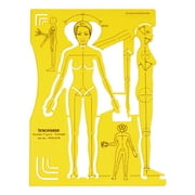 Traceease Female Human Figure Template Stencils Fashion Designers Drafting Tools, Female Human Figure Template