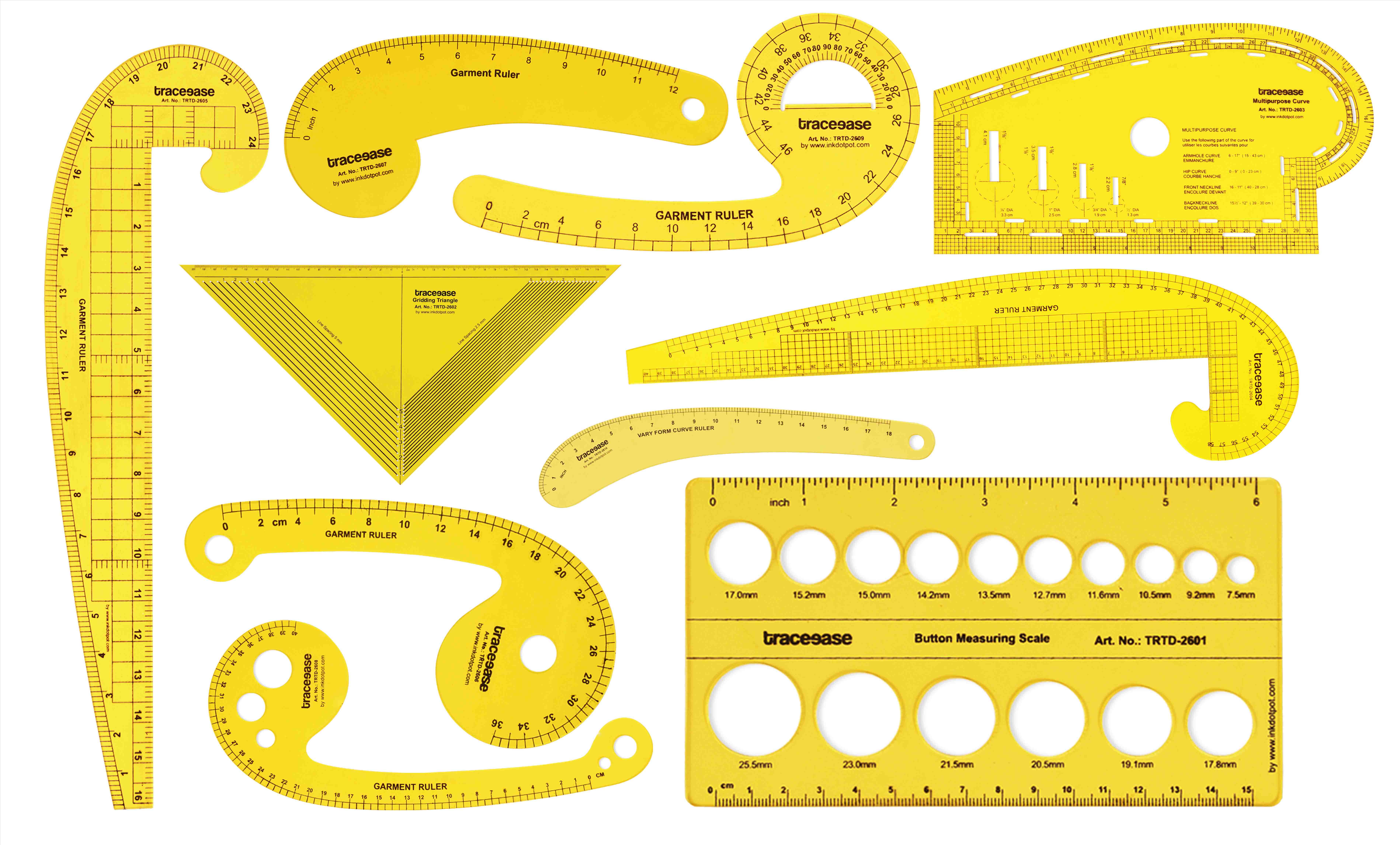 Traceease French Metric Plastic Sewing Tools Metric Curve Shaped Rulers For Designers And Tailors Sewing Ruler Set Tailoring Rulers Lot Of 10pcs