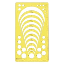 Traceease Geometric Drafting Circle Radius Template Drawing Stencil, Designing Template Measuring Ruler