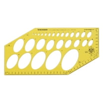 Traceease Geometric Drafting Isometric Ellipse Template Drawing Stencil, Designing Template Measuring Ruler