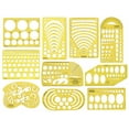 thumbnail image 1 of Traceease Geometric Drafting Multi Pattern Geometry Template Drawing Stencil- Designing Template Measuring Ruler- Lot of 10 Pcs, 1 of 8