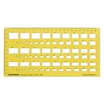 Traceease Geometric Drafting Rectangle Template Drawing Stencil, Designing Template Measuring Ruler