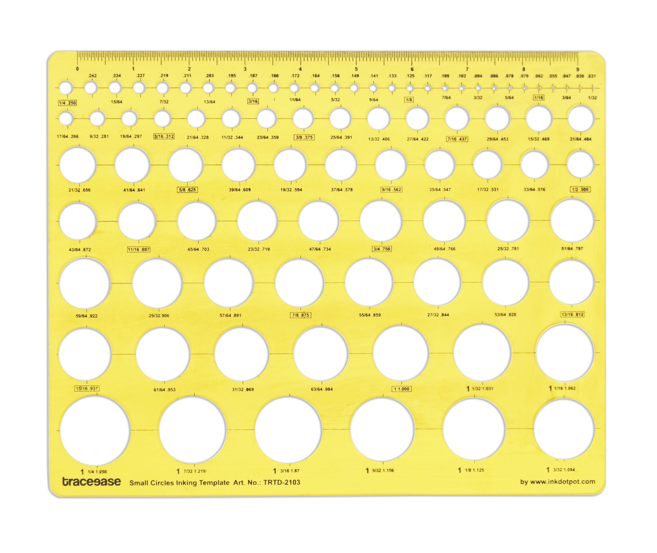 Traceease Geometric Drafting Small Circles Inking Template Drawing ...