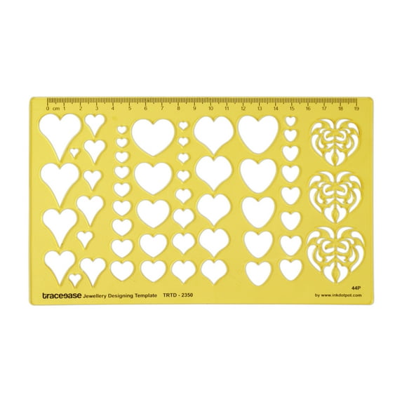 Traceease Heart Shapes Jewelery Settings JewelryTemplates Drafting ToolsJewelleryDesigning Stencils