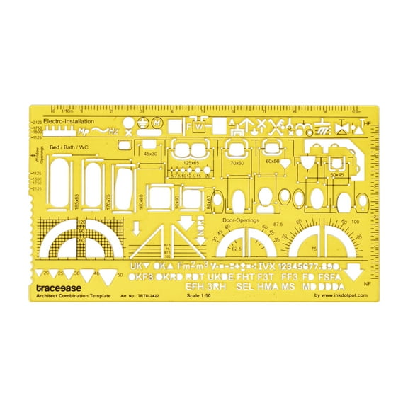 Traceease House Plan,Interior Design & Furniture Templates for Kitchen/Bed/Dining Room-Drafting Tools-Architecture Combination Stencils