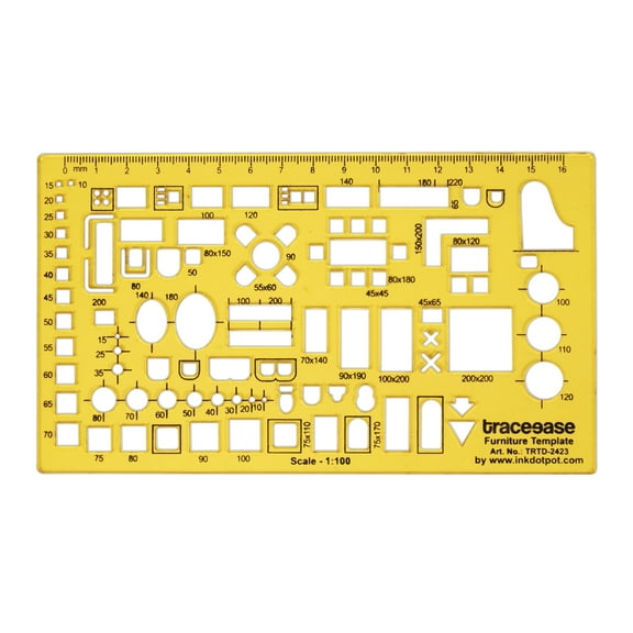 Traceease House Plan,Interior Design & Furniture Templates for Table/Bed/Chair/Cupboard-Drafting Tools-Furniture Stencils