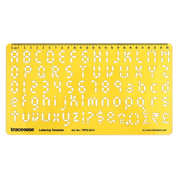 Traceease Lettering Template Drafting Tool ,Upper Case-Lower Case Numbers English Alphabet Letter Stencils