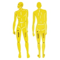 Traceease Male Human Figure Template Stencils Fashion Designers Drafting Tools, 2 Piece ( Front & Back)