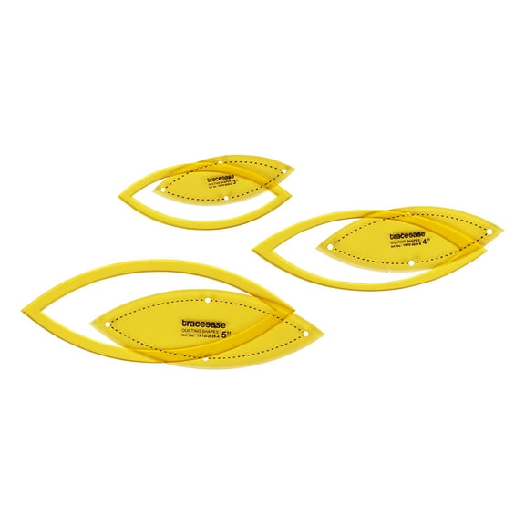 Traceease Marquise Quilting Template Stencils Set Of 3, 3"/4"/5" inches DIY Sewing Quilt patchwork templates for Quilting-EL