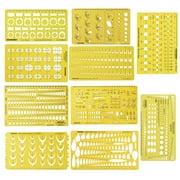 Traceease Multi,Pattern Jewelry Template For Rings- Stones- Diamond Size & Weight Estimator Drafting Tools Stencils- Pack of 10 Pieces