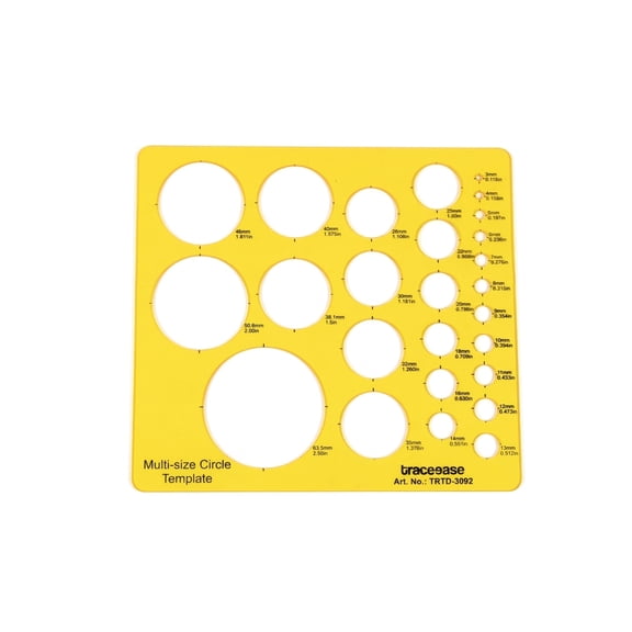 Traceease Multi-Size Circle Template, Acrylic Stencil For Drawing