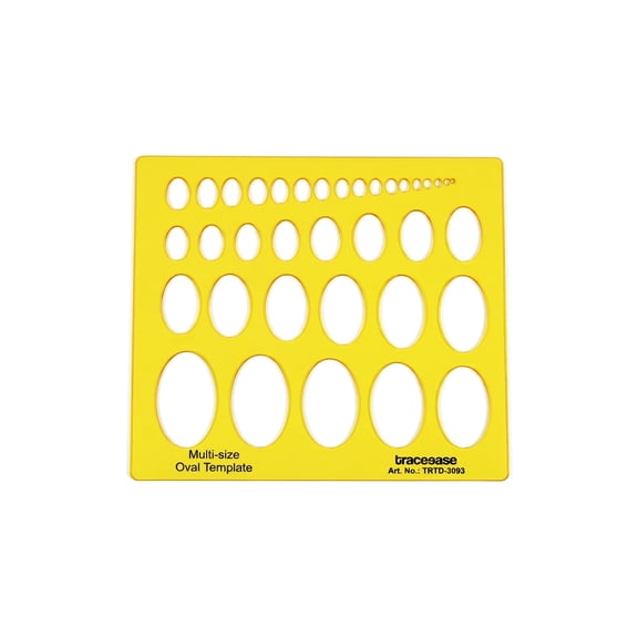 Traceease Multi-Size Oval Template, Acrylic Stencil For Drawing