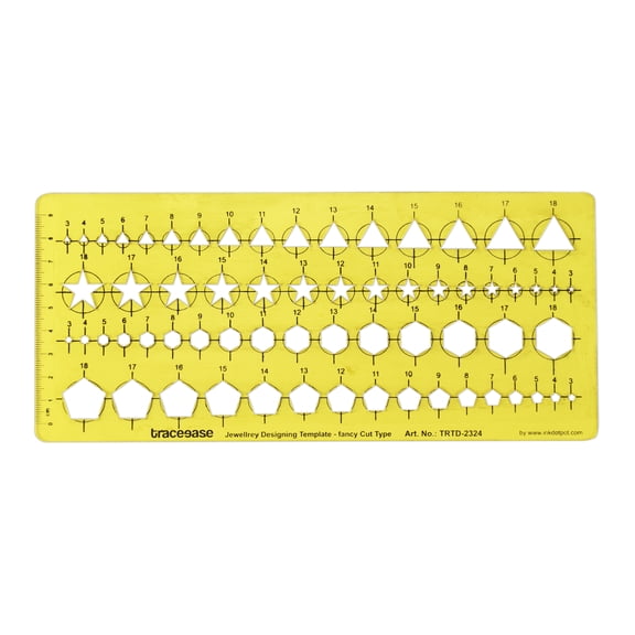 Traceease Multiple Fancy Cut Stone Shapes JewelryTemplatesDrafting ToolsJewelleryDesigning Stencils