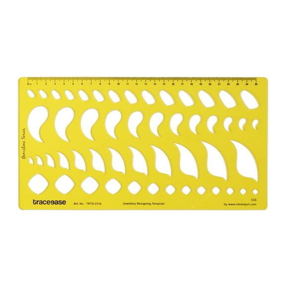 Traceease Multiple Shapes Gemstone Guide Drafting Tools Jewellery Designing Stencils Jewelry Templates