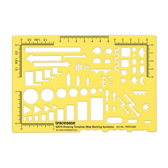 Traceease NATO Drawing Template Military Map Marking Drafting Stencil,Designing Template Measuring Ruler