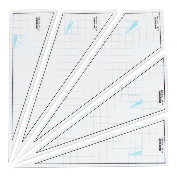 Traceease Precision Quilting Ruler Set - 5 Pc 9 Inch Square Patchwork Templates - Laser Cut Acrylic Sewing Guides with 1/4 Inch Seam Allowance for Quilt Blocks and Fabric Scraps