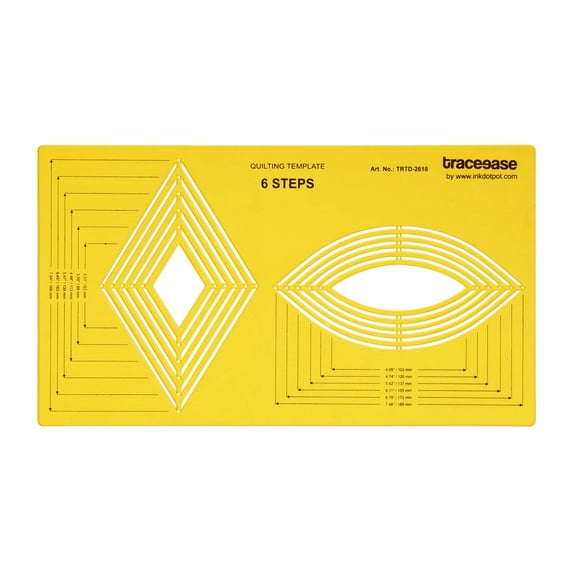 Traceease Quilting Template Stencils DIY Sewing Machine Quilt Ruler Quilting Tools, Rhombus & Ellipse