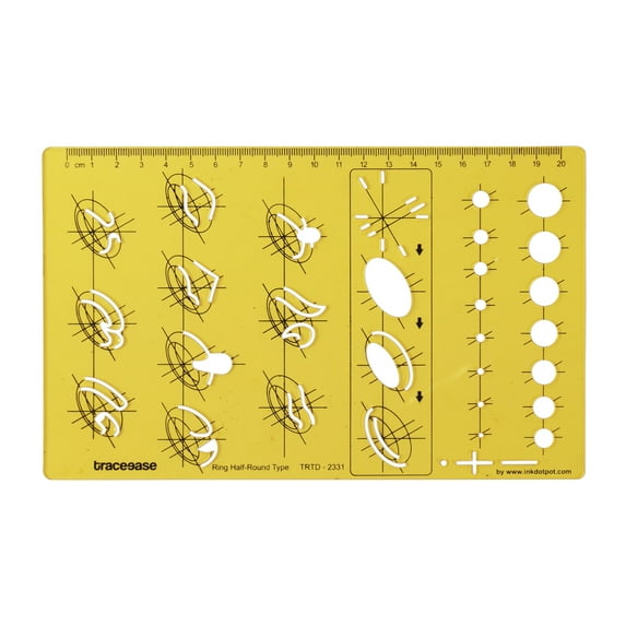 Traceease Ring Half Round Type JewelryTemplates Drafting ToolsJewelleryDesigning Stencils