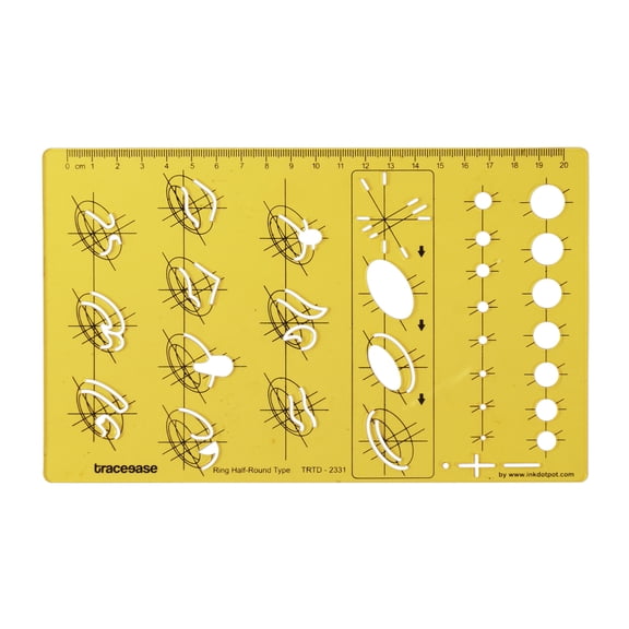 Traceease Ring Half Round Type JewelryTemplates Drafting ToolsJewelleryDesigning Stencils