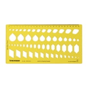 Traceease Square/ Pear/Hexagon Diamond Gemstone Guide Jewelry Templates Drafting Tools Jewellery Designing Stencils