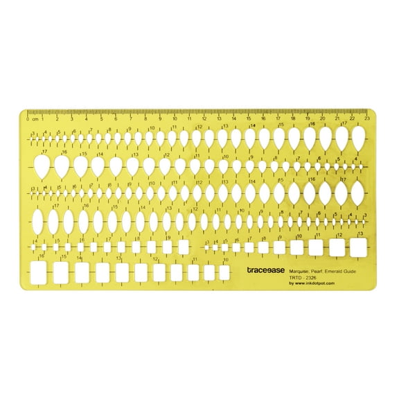 Traceease Stone Shapes JewelryTemplates Multiple ShapeDrafting ToolsJewelleryDesigning Gemstone Stencils