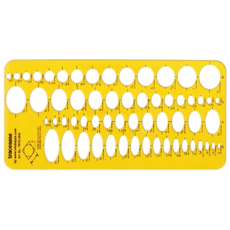 Traceease Trace Simple Trace Stable, Master Ellipse Template, Professional Plastic Ruler Geometric stencils, 25.4 cmx 12.7 cm