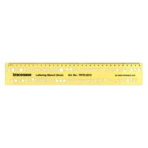 Traceease Upper Case,Lower Case Numbers Small Lettering Template Drafting Tools Alphabet Stencils Ruler-9mm Alphabet Size
