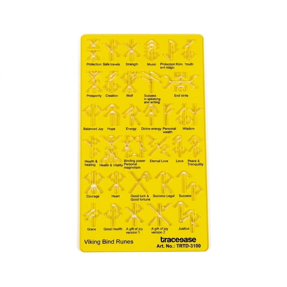 Traceease Viking Bind Runes Stencil Template, Reusable Acrylic Craft Tool