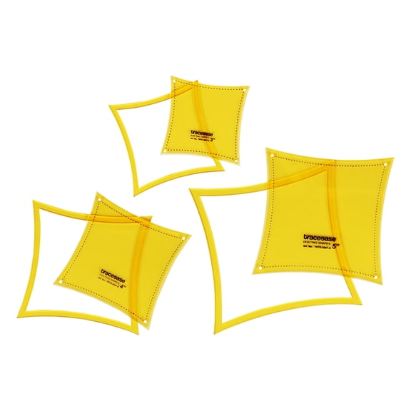 Traceease pillow Quilting Template Stencils Set Of 3, 3"/4"/5" inches DIY Sewing Quilt patchwork templates for Quilting-6H