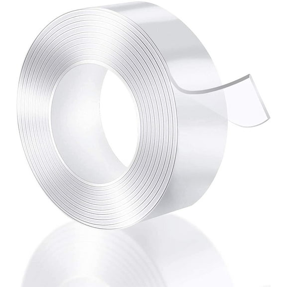 Traceless Washable Adhesive TapeGel Pad Gel Tape Roll,Reusable Double-Sided Washable Wall Nano Anti-Slip