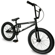 Tracer 2023 Edge 3.0 20 Inch BMX Bike for Child and Adults, Freestyle, Hi-Ten Steel Frame - Matte Black Color