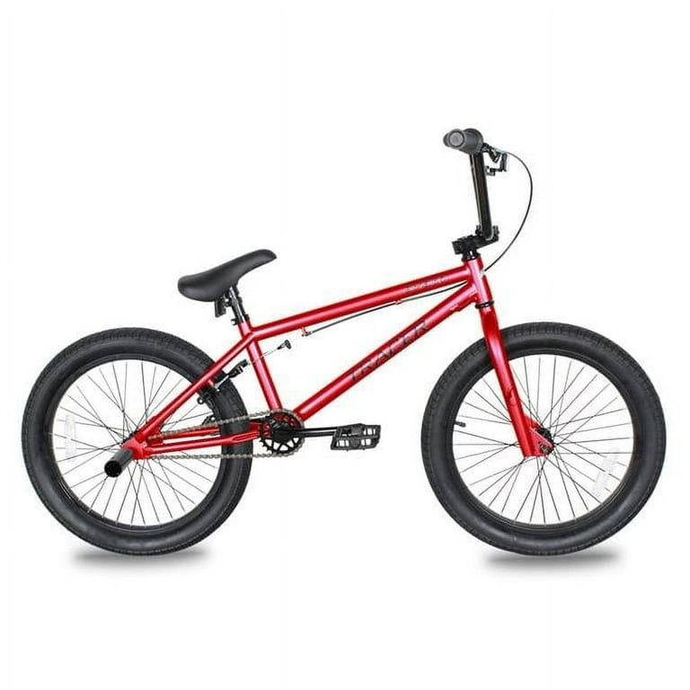 Tracer 2023 Edge 3.0 20 Inch BMX Bike for Child and Adults Freestyle Hi Ten Steel Frame Red Color Walmart