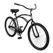 Tracer 26" Beach Cruiser Bike,Single Speed Bicycles For Men,Coaster Brake,Moon-Type Handlebar,Matte Black