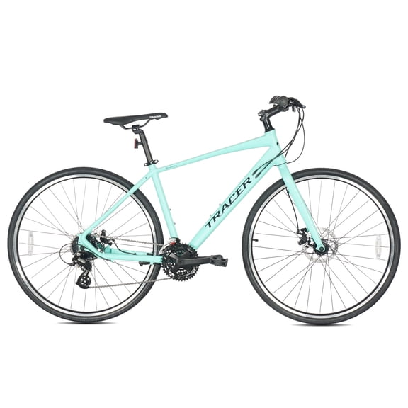 Tracer Bravery Hybrid Road Bike for Men, 24 Speed, Disc Brake, Matte Green