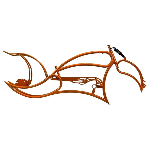 Tracer FM-Leopard 3i Pro 26" Stretch Beach Cruiser Steel Frame, Springer Fork and Chain Guard, Rack, Brown