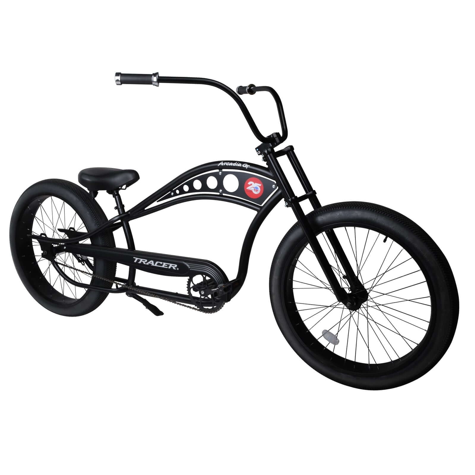 Tracer 26 inch Beach Cruiser Bike For Men,Matte Black,Single Speed
