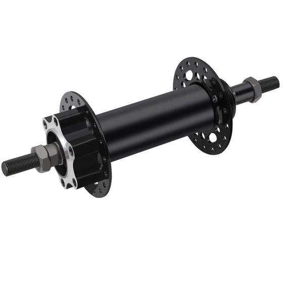 Tracer HU-SF-HB30F Steel Front FAT Threaded HUB, 3/8"x13Gx36Hx135x175mm for 6-bolt Disc Brake Cruiser Bike, Black