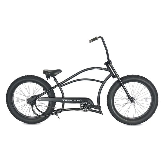 Tracer Harman GT Beach Cruiser Bike, High rise Handlebar,Coaster Brake,Fat Tires,for Men and Women,Matte Black