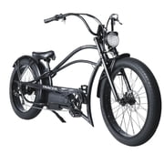 Tracer Legend GT7 Strech Chopper 26 inch Electric Bike, 1000W Motor, 30MPH, Up to 55-65mi, 48V 20Ah Battery, for Men Women, Matte Black