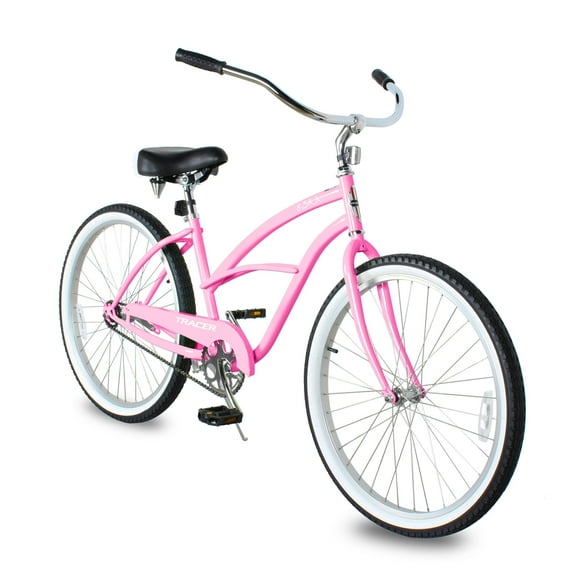 Tracer Bora 26'' Women Beach Cruiser Bike,1 Speed,Pink,Coaster Brake,Ladies Bicycle,26 inch Wheel Size.City Commute Bike for Adults