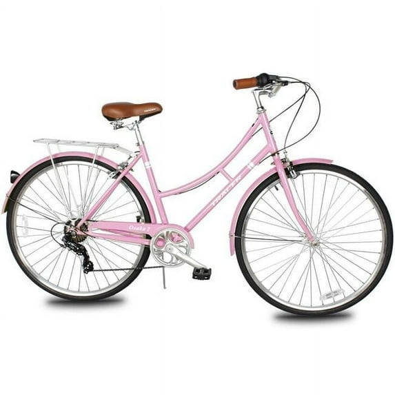 Tracer Osaka 700C 7 Speed 39cm Hybrid City Bikes for Women - Pink