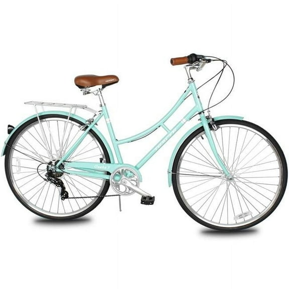 Tracer Osaka 700C 7 Speed 48cm Hybrid City Bikes for Women, Aquamarine