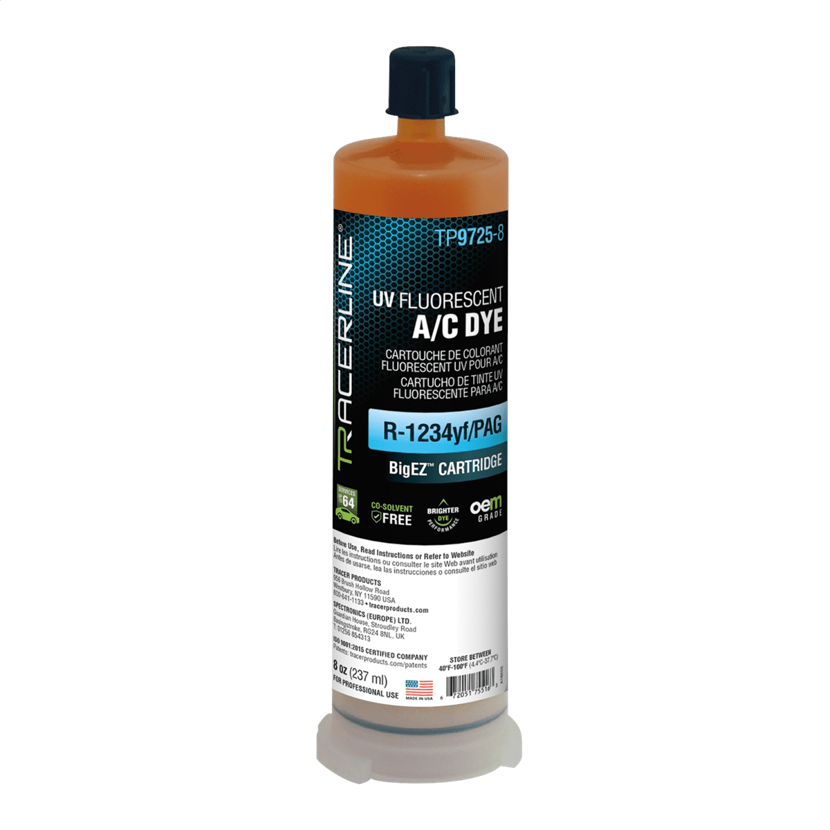 ラリマー Leak Detection Dye Tracer Products 8 Oz (237 Ml) Bottle R-134a/PAG