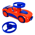 thumbnail image 1 of Tracer Racers Spinz Pull Back Fast Crashing, High Flying Race Car - Red & Blue, 1 of 4