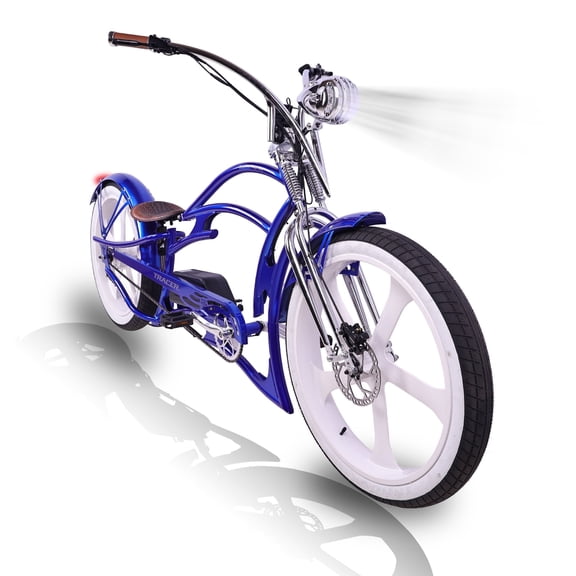 Tracer Raptor Pro DS 26" Electric Bike, 800W Rear Motor, 30mph, Up to 65 Miles, 5-level PAS, 48V/20Ah, for Men, Blue