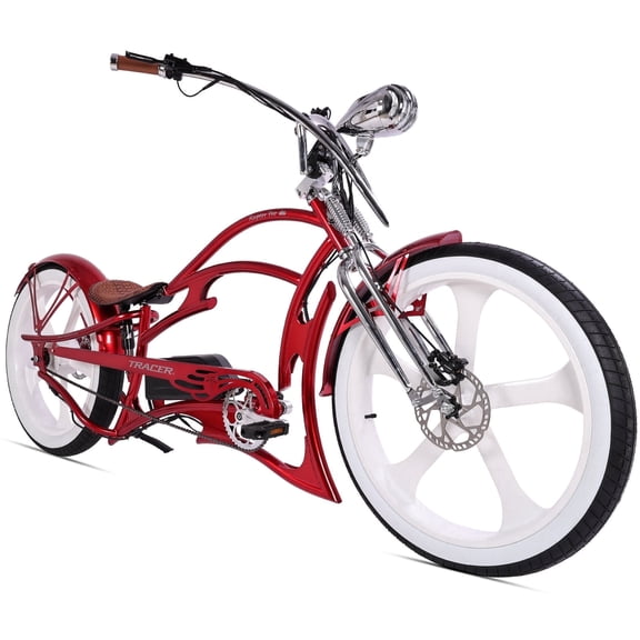Tracer Raptor Pro DS 26" Electric Bike, 800W Rear Motor, 30mph, Up to 65 Miles, 5-level PAS, 48V/20Ah, for Men, Red